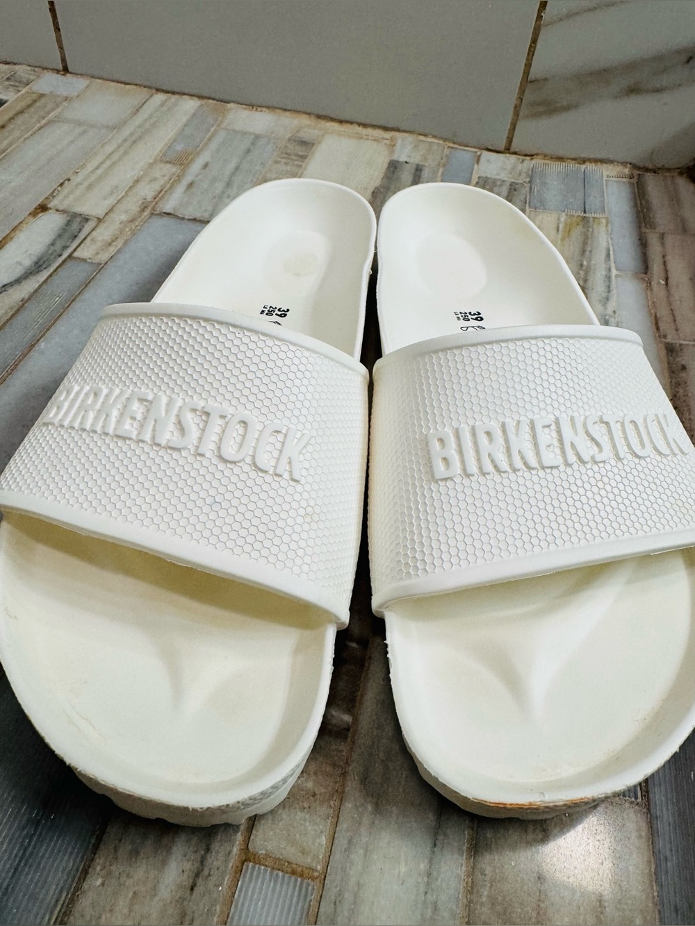 Birkenstock Barbados EVA White Slide Sandals Women’s Size 8 / EU 39 Narrow - Picture 6 of 11